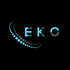 EKO letter logo abstract design. EKO unique design. EKO. - obrazy, fototapety, plakaty