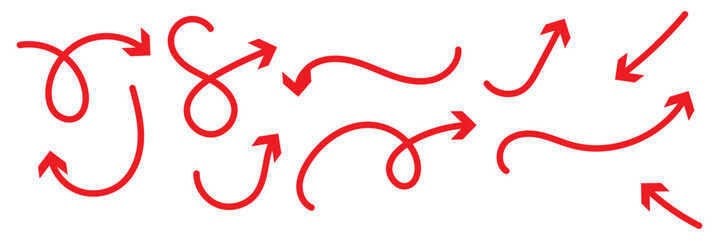 arrow vector hand draw doodle vector illustration. arrows direction mark sign. Handmade sketch symbols set on a white background