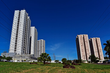 Residential building facades in Ribeirao Preto, Sao Paulo, Brazil