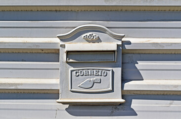 Typical mail box on wall in Ribeirao Preto, Sao Paulo, Brazil