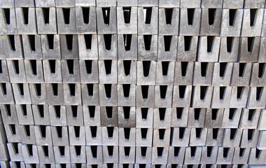 Stacked cement bricks pattern background