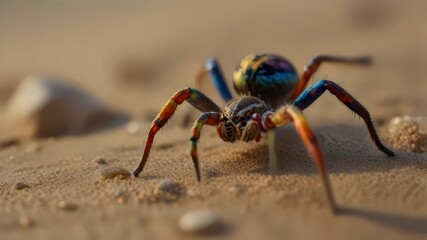 A spider in desert land.