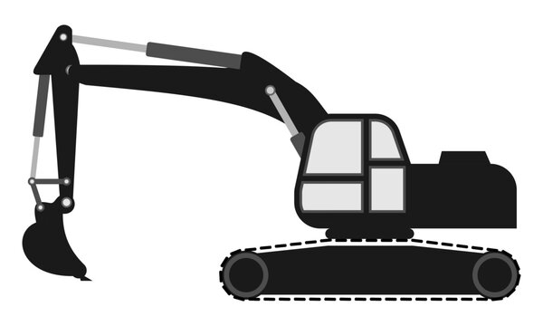 Excavator Vector vector illustration isolated on white background.