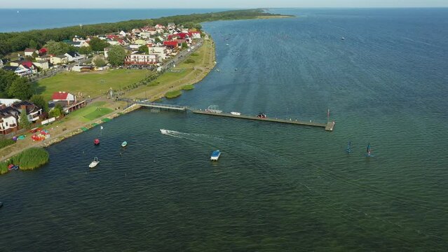 Panorama Of The Pier Chalupy Molo Krajobraz Aerial View Poland