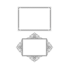 luxury golden certificate frame border corner