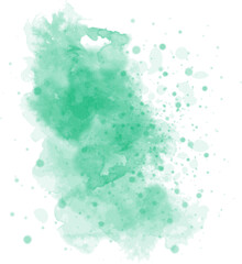 Turquoise watercolor splash abstract background for for poster, print, home decoration, menu cover, invitation, design template.