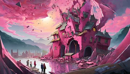Wandaufkleber The Collapse of the Pink Community © Zaheer