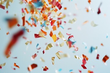 Abstract concept of a confetti storm, ideal for representing celebration, victories, and high-energy festive moments.

