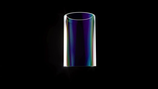 Holographic cylinder glass or crystal geometric