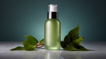 Generative ai illustration with blank space for text beauty product bottle jar container, for him for her advertising