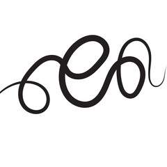 Swoosh, swash underline stroke set. Abstract wavy thin line. Squiggle elements. Vector illustration. EPS 10/AI