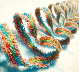 Molecular model of a titin protein involved in vision