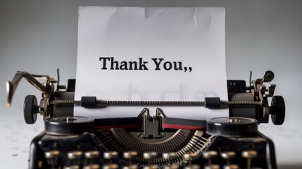 The Typewriter's Gratitude Message