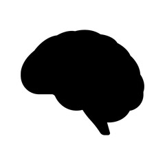 Brain. Human Brain Icon Symbol. Vector Illustration Isolated on White Background. 