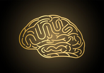 Brain. Human Brain. Creativity and Intelligence Concept. Vector Illustration.