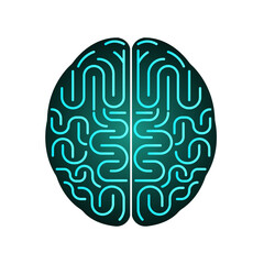 Brain. Human Brain. Creativity and Intelligence Concept. Vector Illustration.