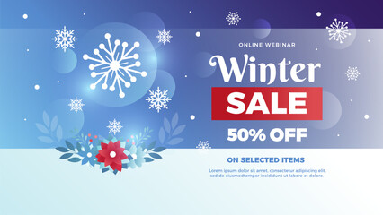 Winter season sale webinar template