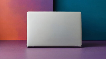 Blank space futuristic laptop screen mockup for advertisement, Ai generative