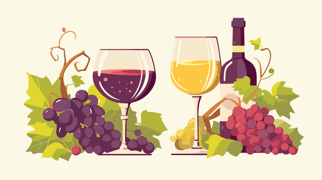 Imagen vectorial icono de copa de vino con fondo bl