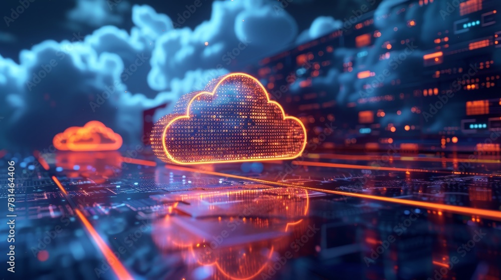 Poster cloud computing: a cloud storage system with data being securely stored and accessed remotely
