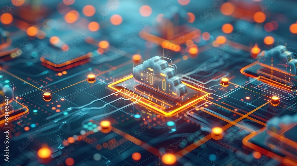 Poster cloud storage: a network of devices connected to a cloud