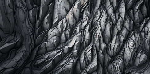 The intricate patterns of erosion on a rocky surface - obrazy, fototapety, plakaty