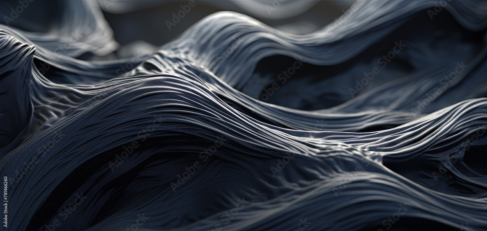 Poster scientific abstraction with futuristic textured tissue waves. tech background with close-up wave bio