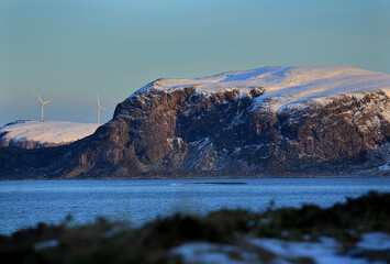 View at the mountains at Vigra island, Norway. - 781466403