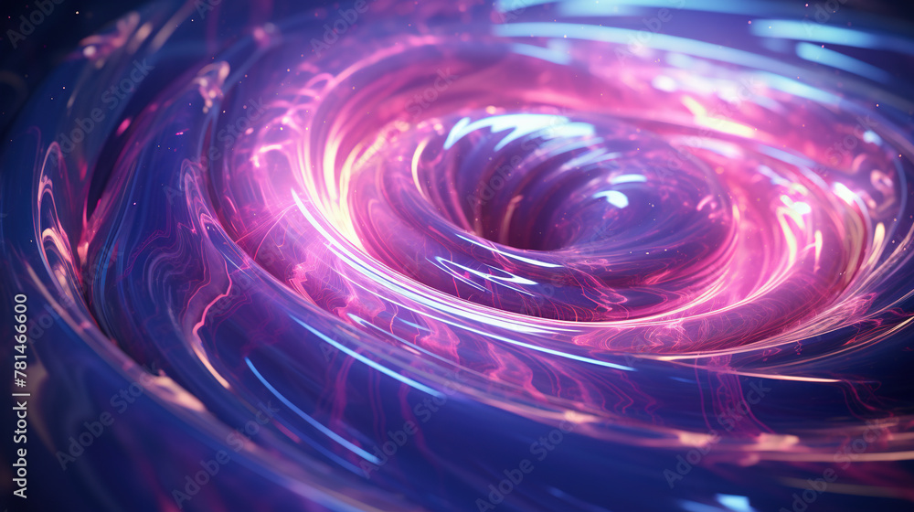 Poster Abstract background with swirl of colors twisting in motion in vivid color vortex.