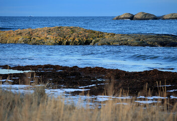 Seashore in Vigra, Norway.