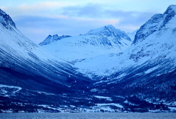 View at the Hjorundfjorden from the Sula island, Norway.