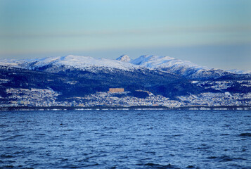 View at the winter mountains near Molde (More og Romsdal, Norway).