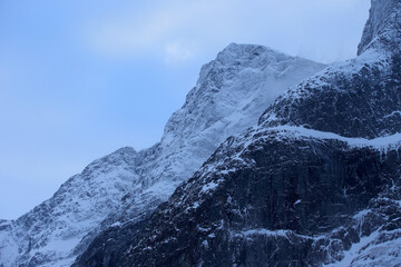 Trollveggen mountains in winter (Norway). - 781468470