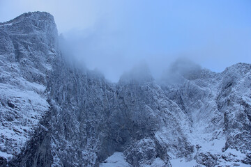Trollveggen mountains in winter (Norway). - 781468619