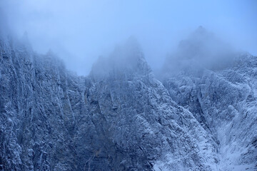 Trollveggen mountains in winter (Norway). - 781468623