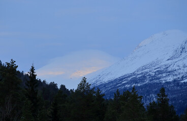 Winter mountains near Bjorli, Norway. - 781468805