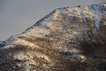 Winter mountains near Gamlem (More og Romsdal, Norway). - 781469215