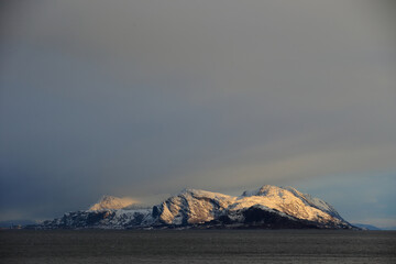 Winter mountains near Gamlem (More og Romsdal, Norway).