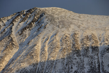 Winter mountains near Gamlem (More og Romsdal, Norway). - 781469259