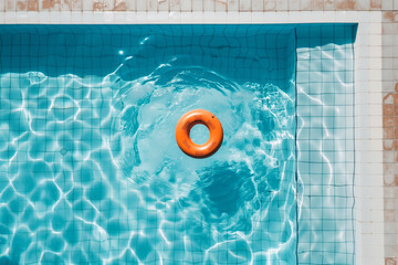 Fototapeta na wymiar Aerial view of a luxury swimming pool