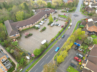 Aerial View of Elstree London City of England Great Britain during Cloudy and Windy Day. April 4th, 2024