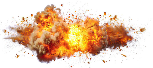 Fototapeta na wymiar Big explosion effect, realistic explosions boom, realistic fire explosion isolated on white background
