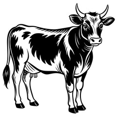     cow silhouette  vector illustration

