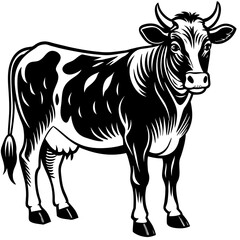     cow silhouette  vector illustration
