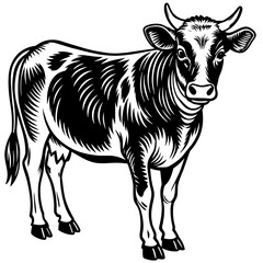     cow silhouette  vector illustration
