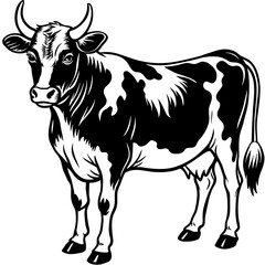     cow silhouette  vector illustration
