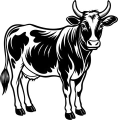     cow silhouette  vector illustration
