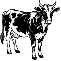     cow silhouette  vector illustration
