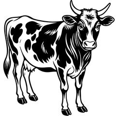     cow silhouette  vector illustration
