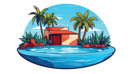 Interesting logo that for Custom pools and outdoor